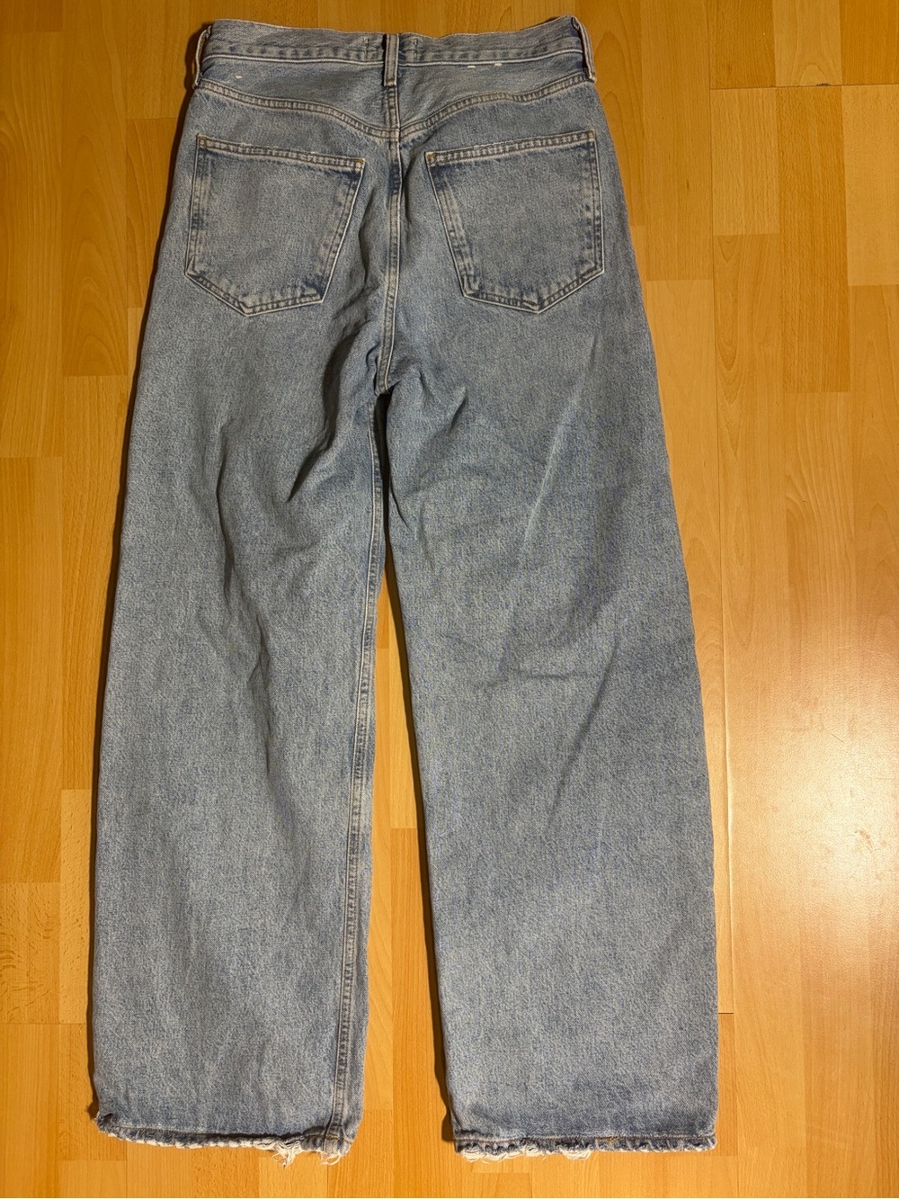 Anthropologie Agolde Low Curve Jean in Force Mid Wash 26 Bowed Barrel Leg - Picture 11 of 15